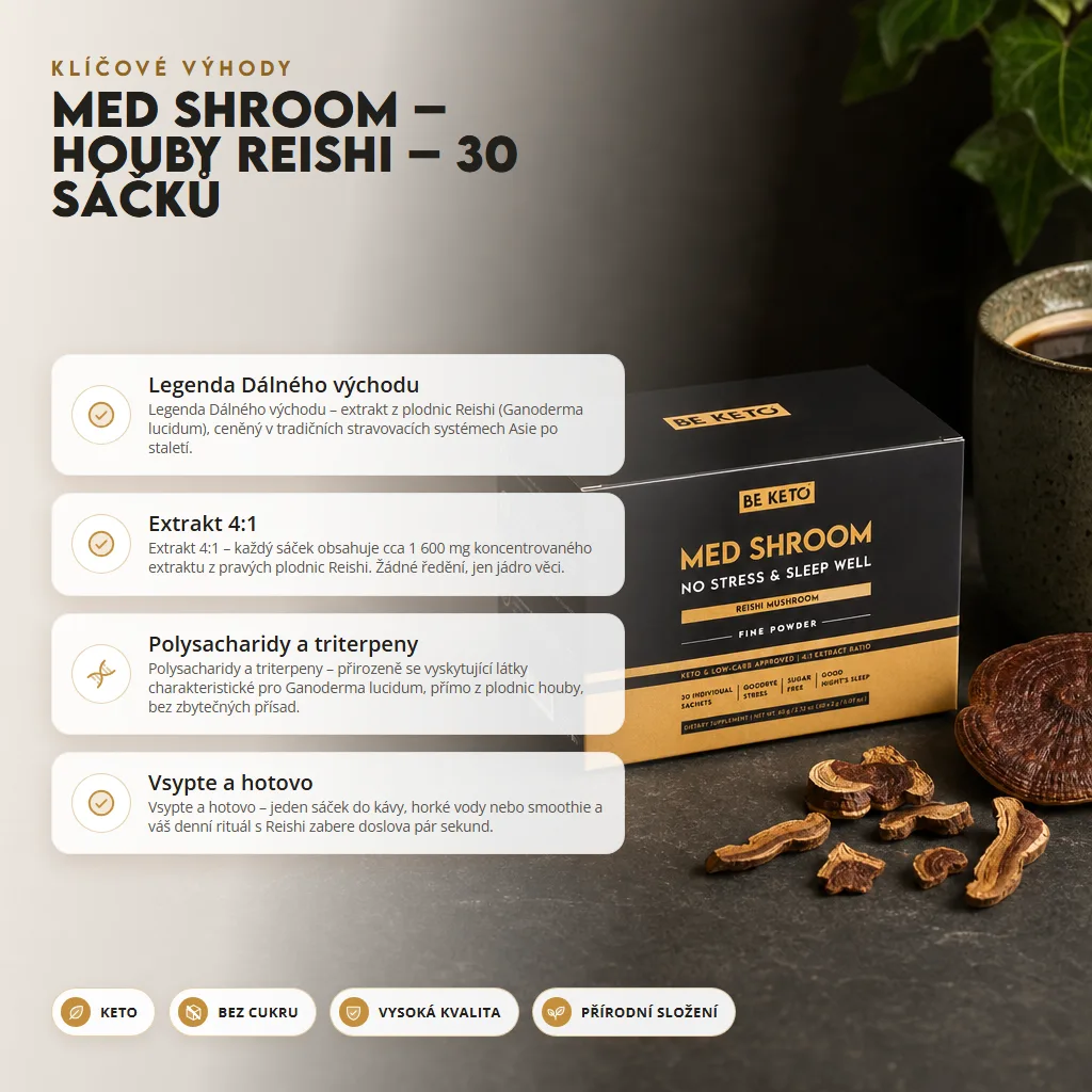 Med Shroom – Reishi Houba – 30 sáčků
