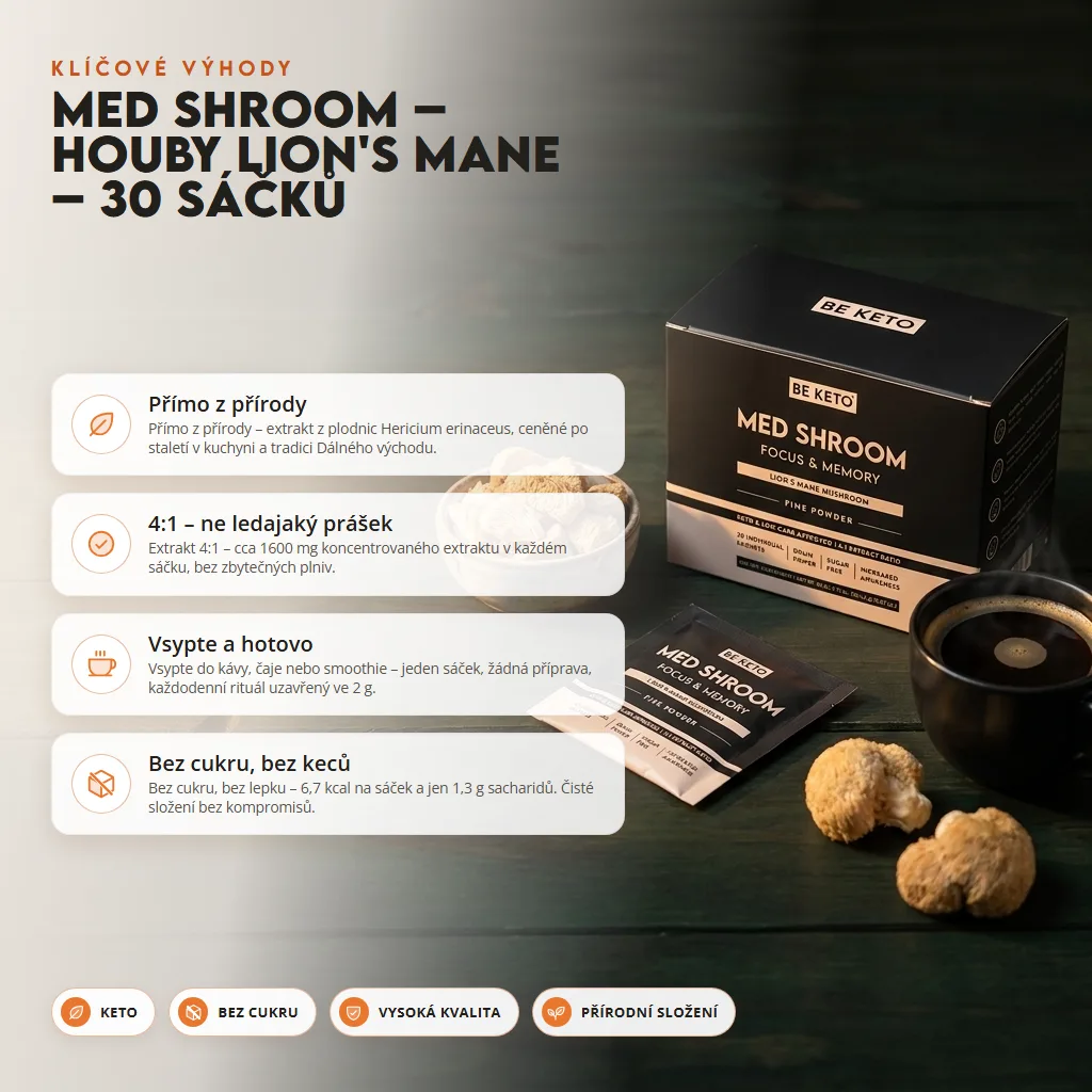 Med Shroom – Lion’s Mane Houba – 30 sáčků