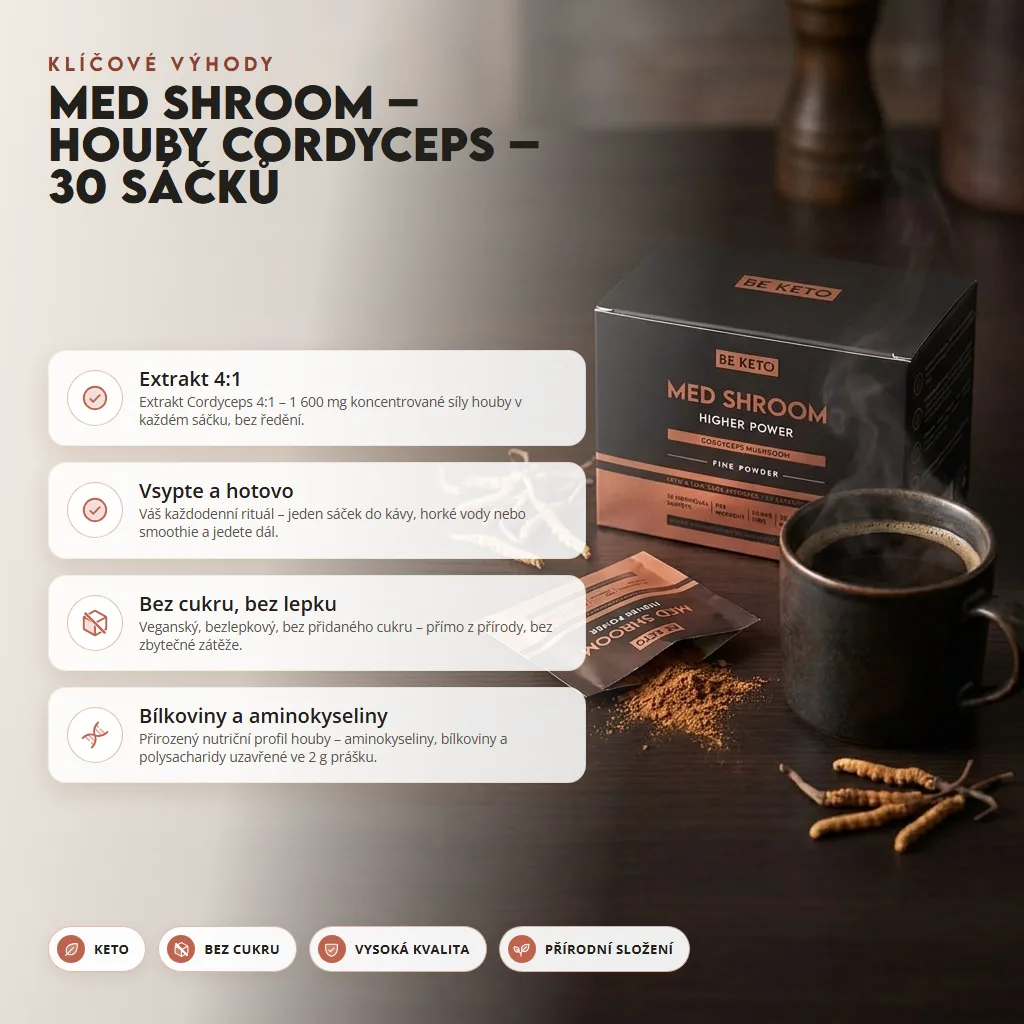 Med Shroom – Cordyceps Houba – 30 sáčků