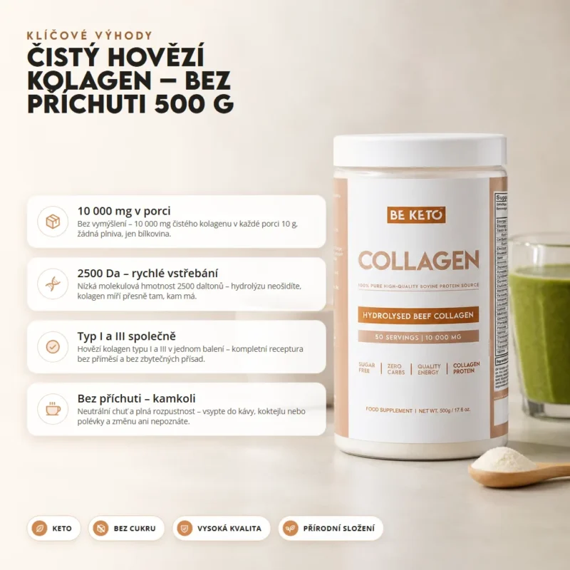 Čistý Hovězí Kolagen – Bez Příchuti 500g