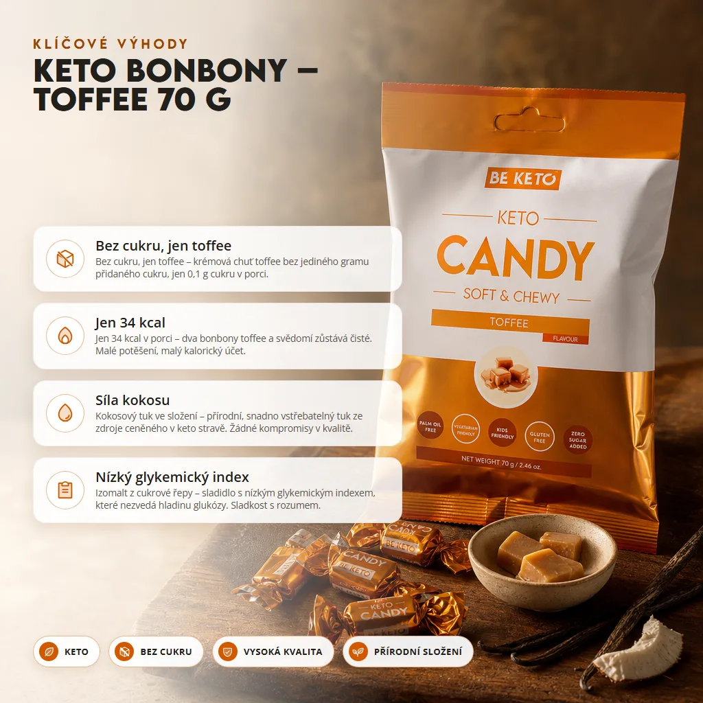 Keto Bonbóny – Toffee 70g
