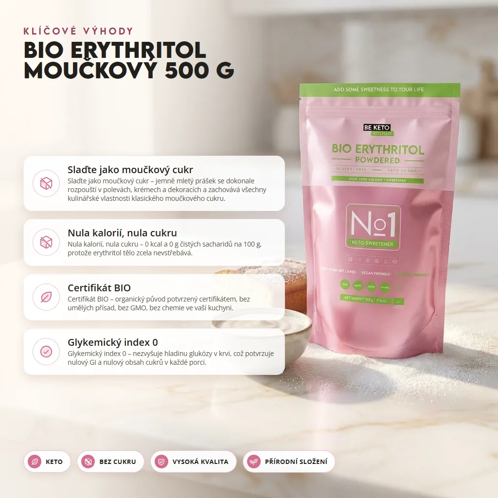 BIO Erythritol prášek – 500g