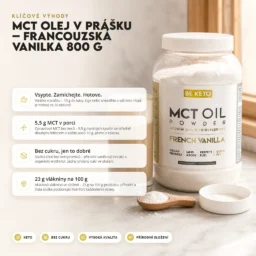 MCT Olej v Prášku – Francouzská Vanilka 800G – Benefit MCT Olej v Prášku – Francouzská Vanilka 800G