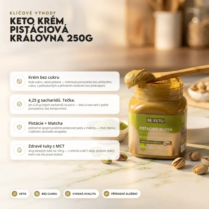 Keto Krém – Královna Pistácie 250g – Benefit Keto Krém – Královna Pistácie 250g
