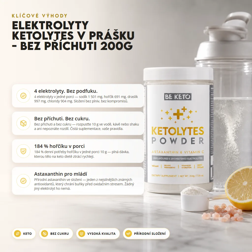 Elektrolyty Ketolytes v Prášku –  Bez Příchuti 200g