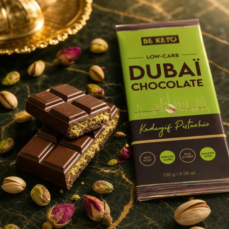 Keto Dubaï Chocolate 130g – Lifestyle 2 Keto Dubaï Chocolate 130g