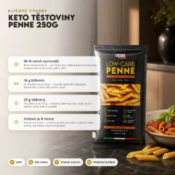 Keto Těstoviny Penne 250g – Benefit Keto Těstoviny Penne 250g