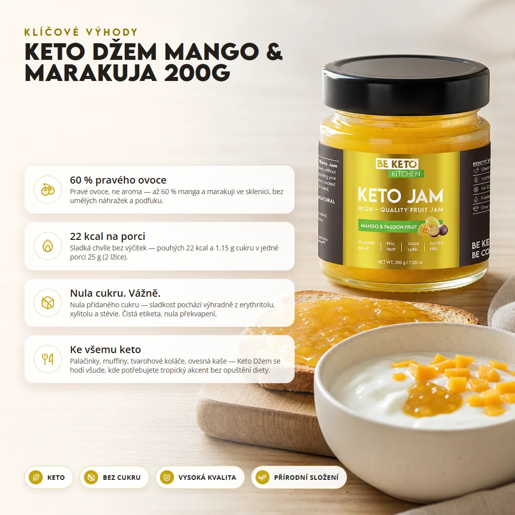 Keto Džem – Mango & Marakuja 200g