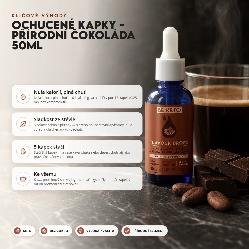 Ochucovací Kapky – Přírodní Čokoláda 50ml