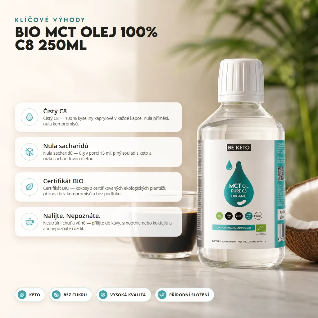 BIO MCT Olej 100% C8 250ml