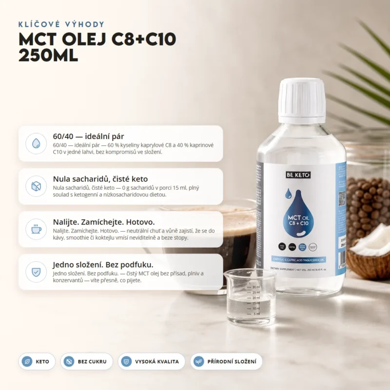 MCT Olej C8+C10 250ml – Benefit MCT Olej C8+C10 250ml