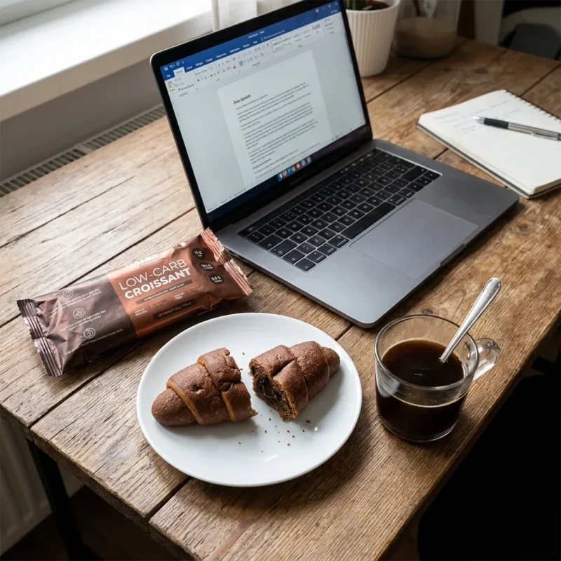 Nízkosacharidový Croissant Dvojitá Čokoláda 50g