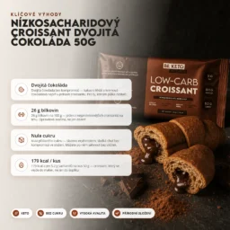 Nízkosacharidový Croissant Dvojitá Čokoláda 50g